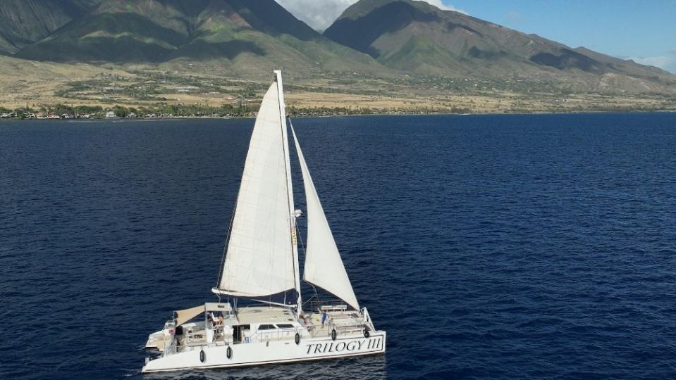 "The Wayfinder's Journey," a three-hour sunset cruise organized by Four Seasons Resort Maui, combines haute cuisine and celestial navigation. 
