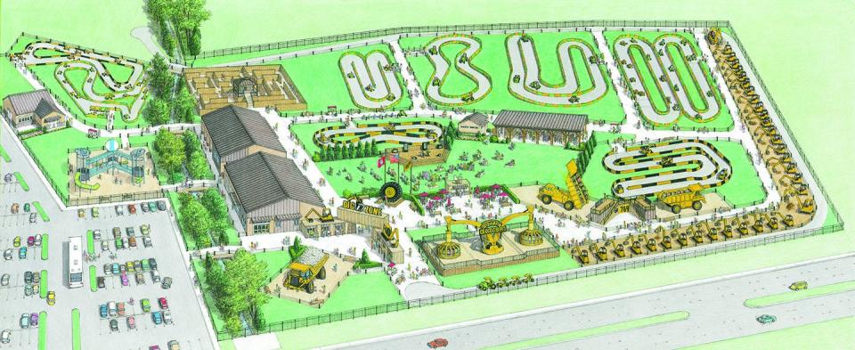 Rendering of Dig'n Zone Theme Park, opening in Sevierville next Spring.