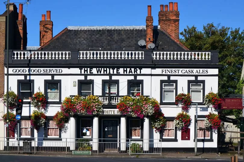 The empty White Hart pub in Mitcham