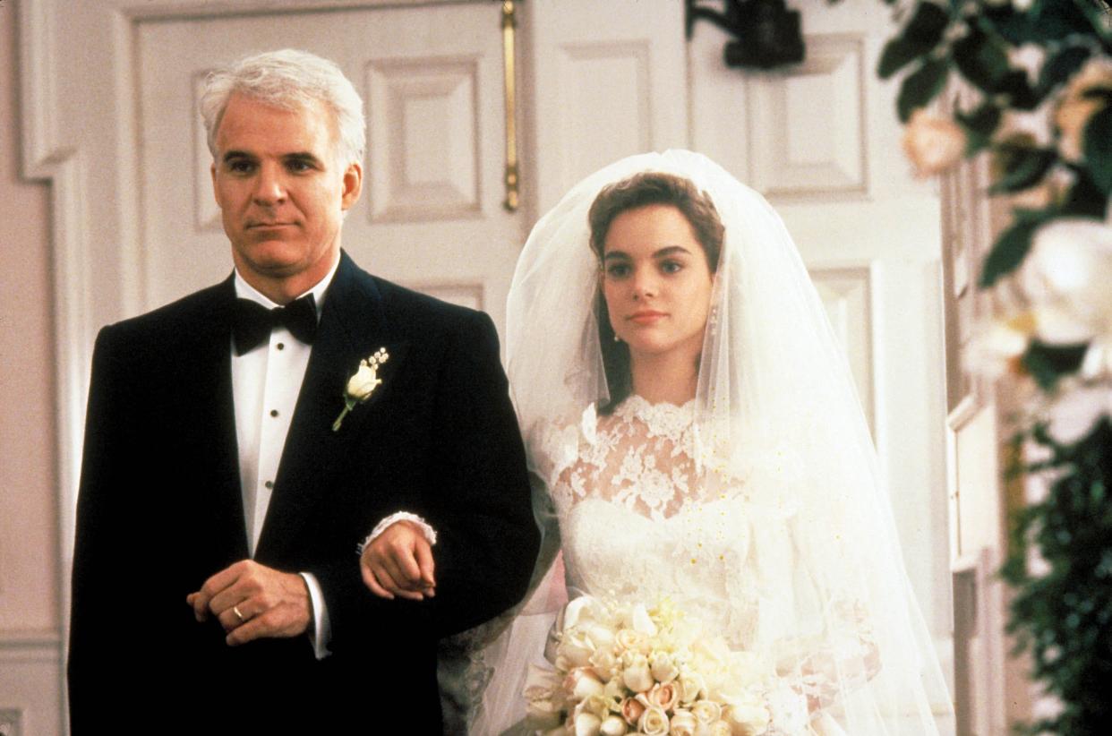 Steve Martin plays the dad giving his daughter (Kimberly Williams) away in "Father of the Bride."