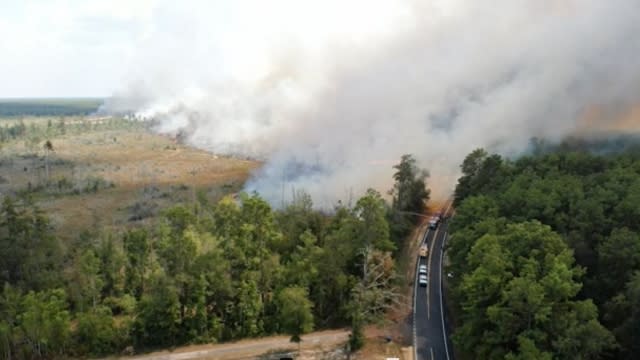 Evacuations continued in Beauregard Parish Friday due to wildfires in the region.