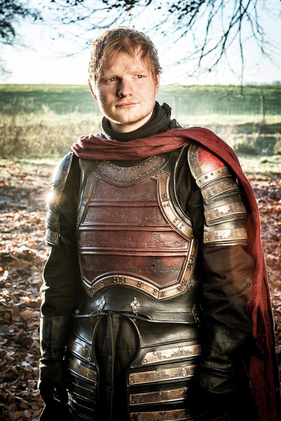 Ed Sheeran loved the hit HBO series so much that he manged to make a cameo on the show. His dream came true when he appeared in season 7 as a <span>singing Lannister soldier</span>. Though he only popped up in one episode, his character was certainly memorable (and <a rel="nofollow noopener" href="https://people.com/music/ed-sheeran-deletes-his-twitter-account/" target="_blank" data-ylk="slk:controversial;elm:context_link;itc:0;sec:content-canvas" class="link ">controversial</a>!). 