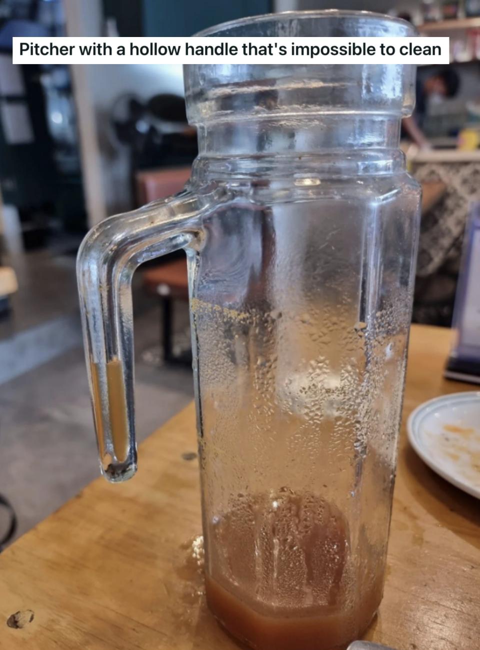 a hollow handle on a jar