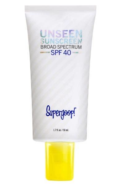 <a href="https://www.sephora.com/product/unseen-sunscreen-broad-spectrum-spf-40-P428094" target="_blank">Supergoop&rsquo;s Unseen Sunscreen</a><a href="https://www.sephora.com/product/unseen-sunscreen-broad-spectrum-spf-40-P428094" target="_blank">&nbsp;Broad Spectrum 40 SPF</a>&nbsp;is, by far, the BEST sunscreen I&rsquo;ve found to wear under makeup. (Photo: Sephora)