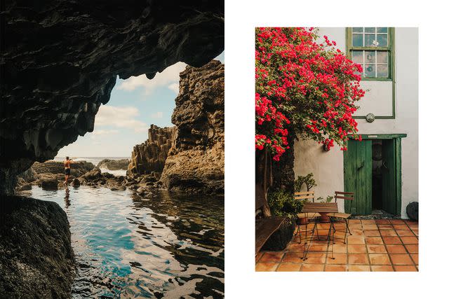 <p>Salva López</p> From left: Charco Azul, one of the many natural volcanic pools on the island of El Hierro; El Sitio, a boutique hotel on El Hierro.