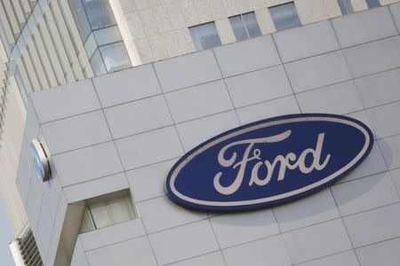 A Ford logo is pictured at a store of the automaker, in Mexico City, Mexico, April 5, 2016. REUTERS/Edgard Garrido