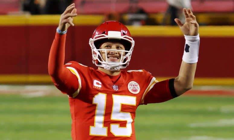 Chiefs quarterback Patrick Mahomes in the AFC Championship Game.