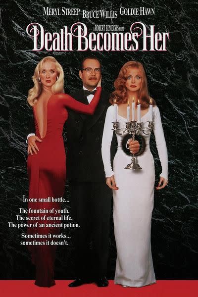 <p>Desperate to win the affection of the same man, Academy Award winners Meryl Streep and Goldie Hawn star as two women who take drastic measures to stay immortal. However, things don’t go as they planned in this quirky and comical, cult classic that also stars Bruce Willis.</p><p><a class="link " href="https://go.redirectingat.com?id=74968X1596630&url=https%3A%2F%2Fwww.hulu.com%2Fmovie%2Fdeath-becomes-her-44866c00-5880-472b-b978-e95c38cd0196&sref=https%3A%2F%2Fwww.goodhousekeeping.com%2Flife%2Fentertainment%2Fg34197892%2Fbest-funny-movies-on-hulu%2F" rel="nofollow noopener" target="_blank" data-ylk="slk:WATCH NOW;elm:context_link;itc:0;sec:content-canvas">WATCH NOW</a></p>