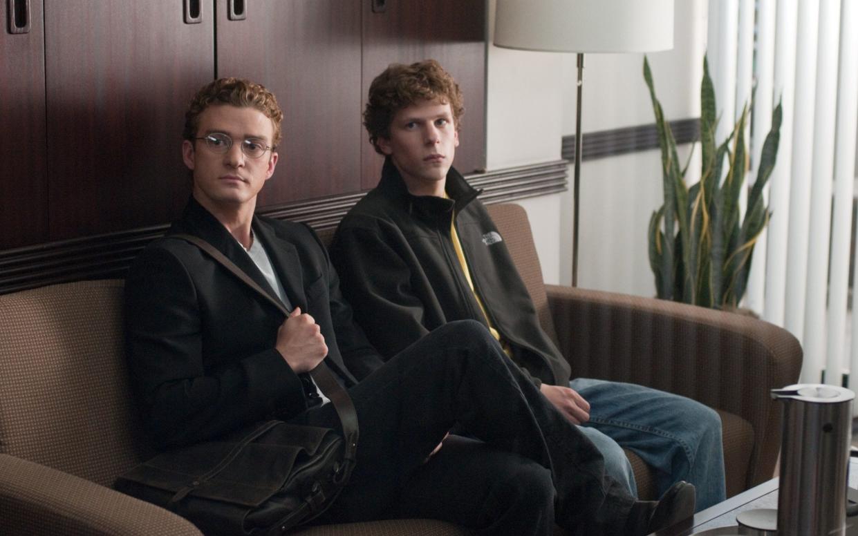 Justin Timberlake, left, and Jesse Eisenberg in The Social Network (2010)