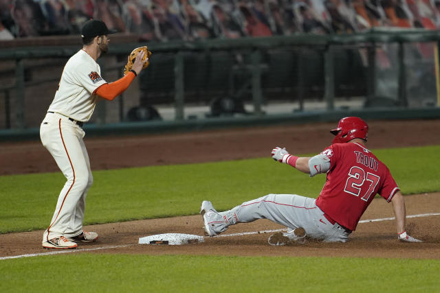 Trout gets another up-and-in heater from SF pitcher in loss