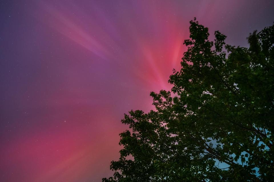 The aurora borealis was seen May 10, 2024, as captured in this photo from Craggy Gardens on the Blue Ridge Parkway by Jen Blake Fraser. For more: jenniferblakefraser.com and @jenniferblakefraserphoto on Instagram.