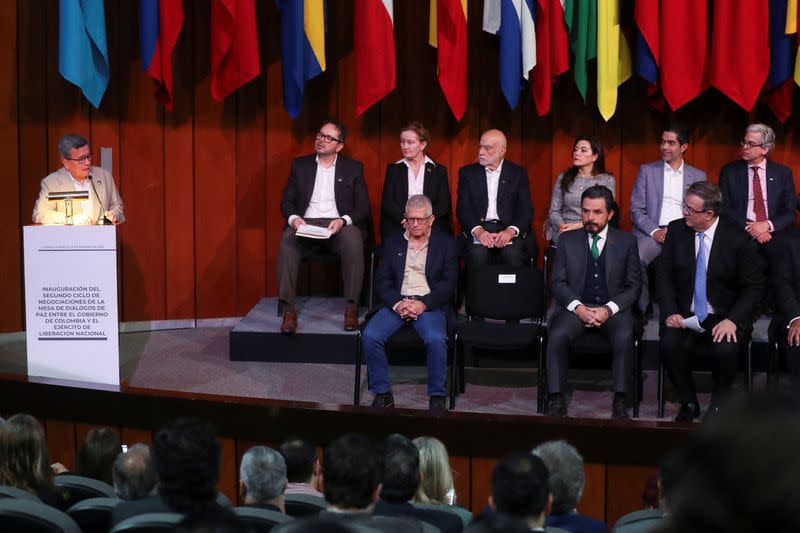 Peace dialogues between Colombia's government and National Liberation Army, in Mexico City