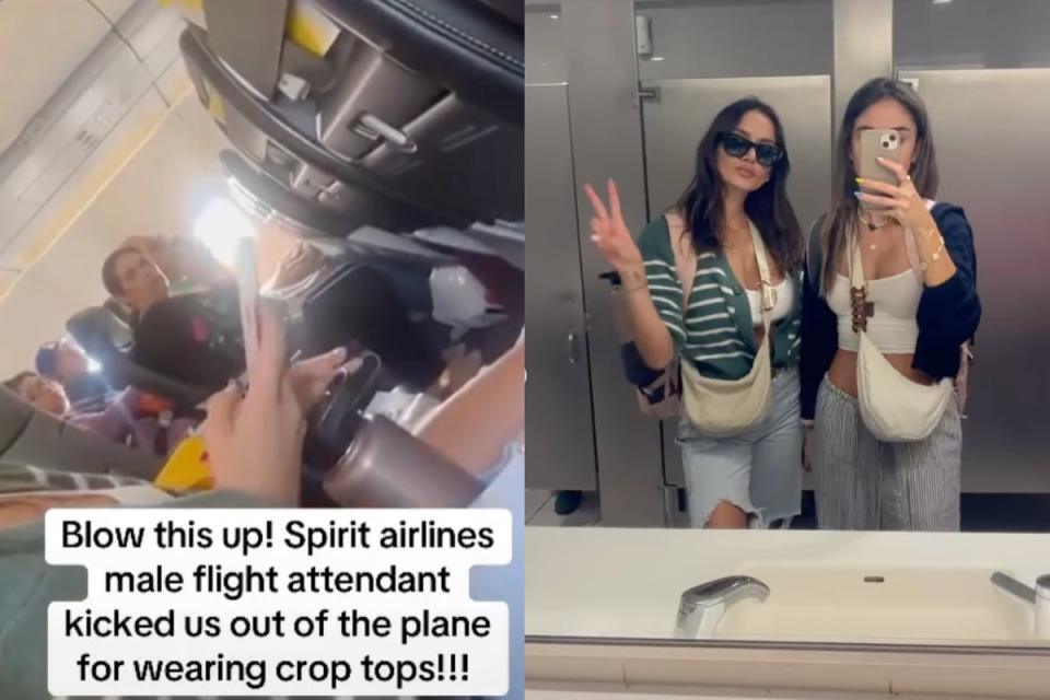 Two female passengers claim a male attendant refused to let them fly in their crop tops (Instagram/@teresa_aroundtheworld)