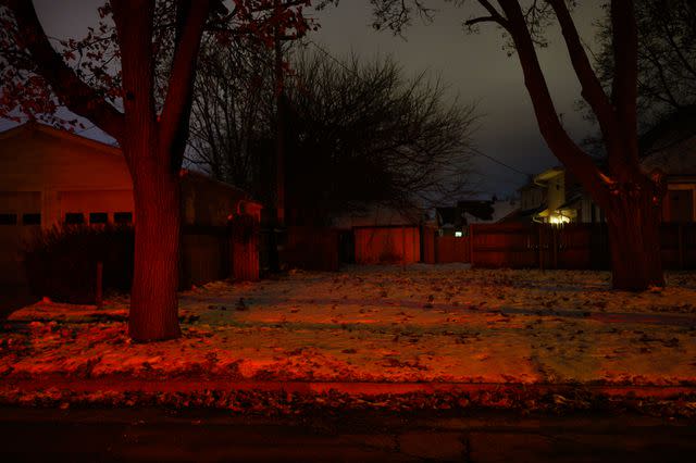 <p>Sarah L. Voisin/The Washington Post via Getty</p> The now-vacant lot where Randal Volar's home once stood. Chrystal Kizer says she shot her alleged abuser, then set a fire in his home in self-defense.