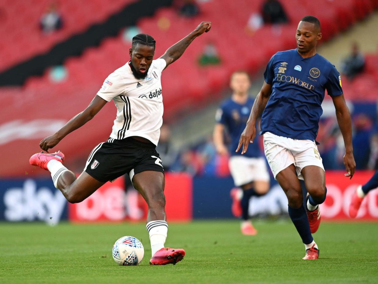 Josh Onomah takes a shot during the first half: Getty