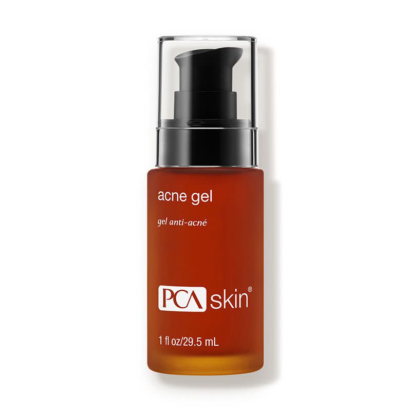 <p>This gel treatment uses two different acids (salicylic and mandelic) to reduce excess oil production and fade dark spots for brighter and clearer skin.</p><p><strong>PCA Skin </strong>Acne Gel, $50, dermstore.com.</p><p><a class="link " href="https://go.redirectingat.com?id=74968X1596630&url=https%3A%2F%2Fwww.dermstore.com%2Fproduct_Acne%2BGel_12045.htm&sref=https%3A%2F%2Fwww.harpersbazaar.com%2Fbeauty%2Fskin-care%2Fg11653081%2Fbest-acne-products%2F" rel="nofollow noopener" target="_blank" data-ylk="slk:SHOP;elm:context_link;itc:0;sec:content-canvas">SHOP</a><br></p>