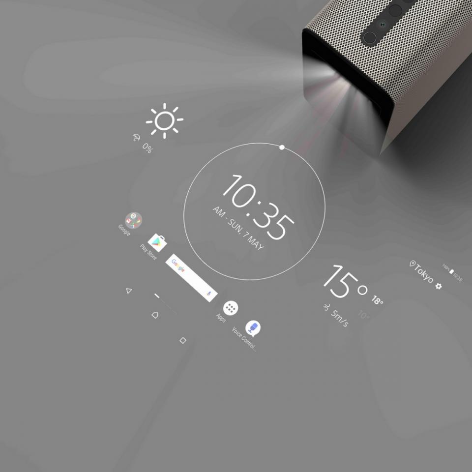 Xperia™ Touch互動式投影機，可將任何平面轉換為23吋HD觸控式螢幕；多點觸控回應使用者實際觸控及手勢，內建60 fps攝影鏡頭及紅外線即時感測，創造最佳觸控效果