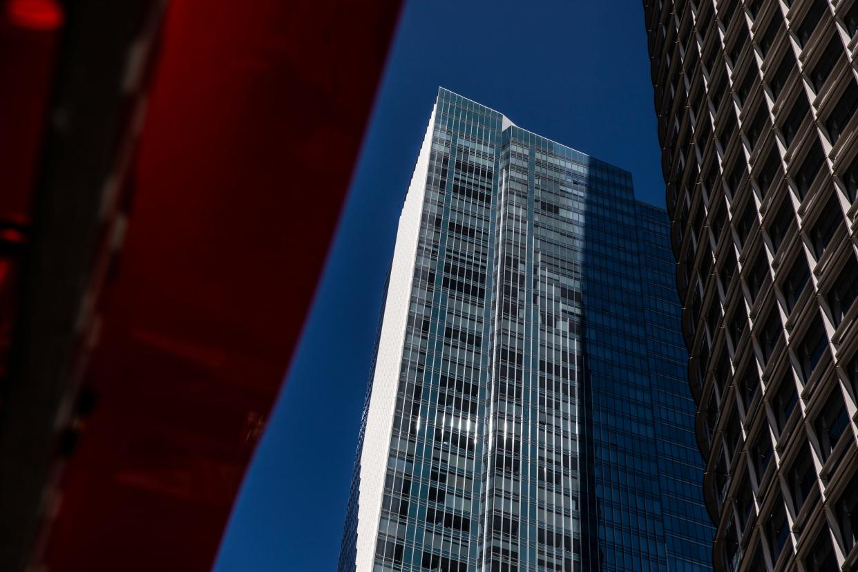 The Millennium Tower is seen in San Francisco, California Wednesday, Aug. 25, 2021.