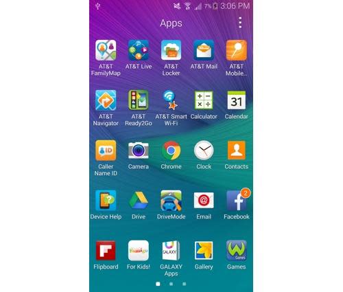 Galaxy Note 4 smartphone apps