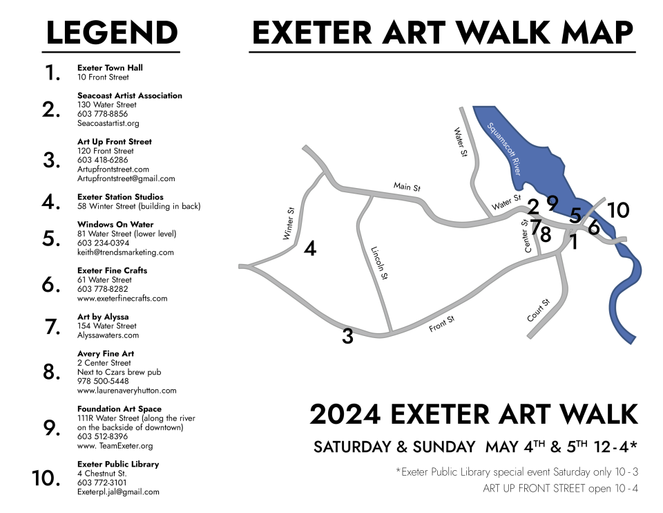 May Exeter Art Walk Map