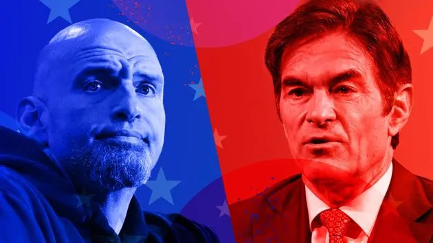 Democrat John Fetterman, left, competed against Dr. Mehmet Oz, a Republican, in one of the most expensive and closely watched Senate races in the country. (Photo: Illustration: HuffPost; Photos: Getty)