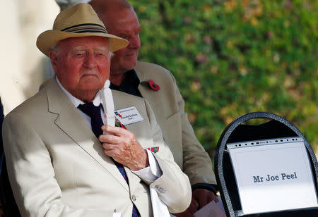 British World War Two veteran Ron Collins, 96, attends a ceremony for the anniversary of the Battle of El Alamein, at El Alamein war cemetery in Egypt, October 20, 2018. REUTERS/Amr Abdallah Dalsh