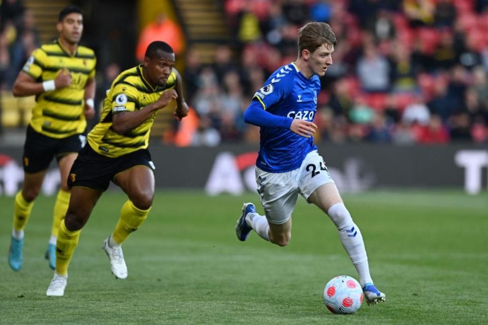 Anthony Gordon was bright for Everton (AFP via Getty Images)