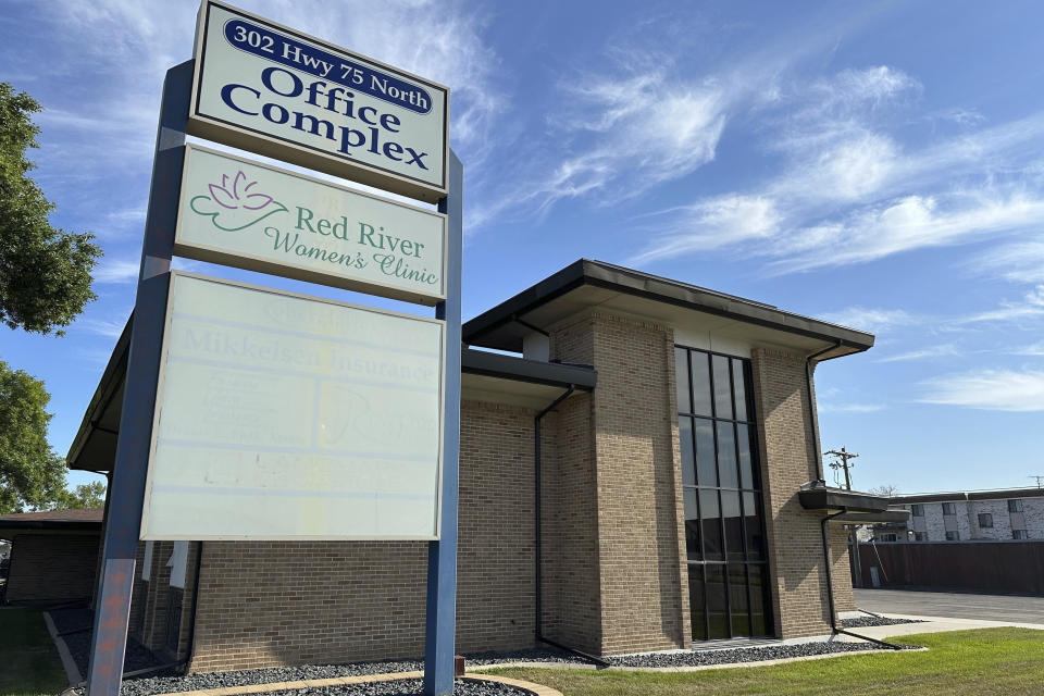 The Red River Women’s Clinic in Moorhead, Minn., is seen Aug. 12, 2024. (AP Photo/Jack Dura)