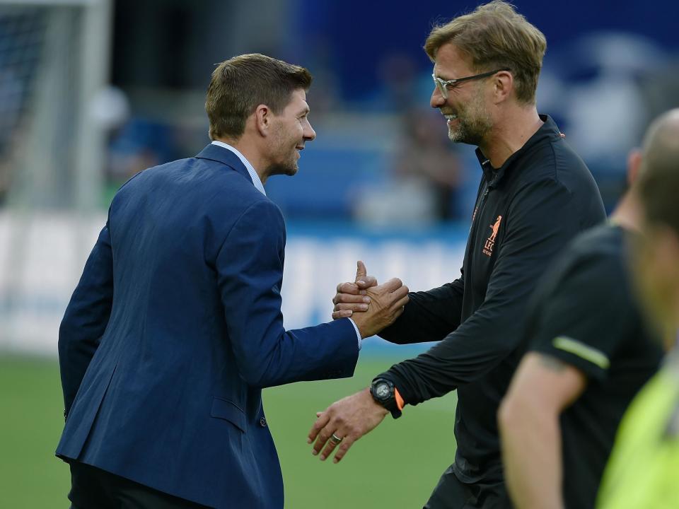 Jurgen Klopp has tipped Steven Gerrard to succeed him as Liverpool manager: Liverpool FC via Getty