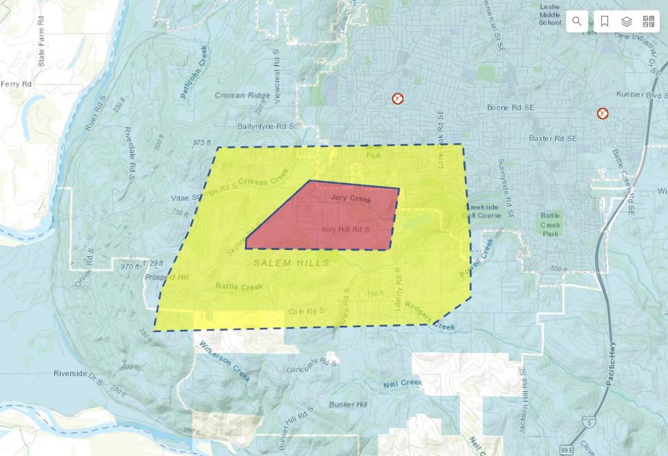 Level 2 evacuation warning added to level 3 in south Salem due to the Liberty Fire.