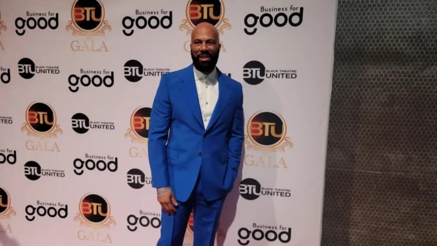 Rapper-actor Common was honored with the Aspire Award at the inaugural Black Theater United gala on Oct. 30 at the Ziegfeld Ballroom in New York City. (Photo: Matthew Allen)