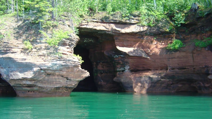 "The Garage" is the largest sea cave in Apostle Islands National Lakeshore. (Courtesy National Parks Service)