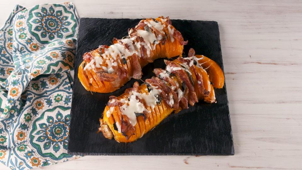 hasselback bacon butternut squash