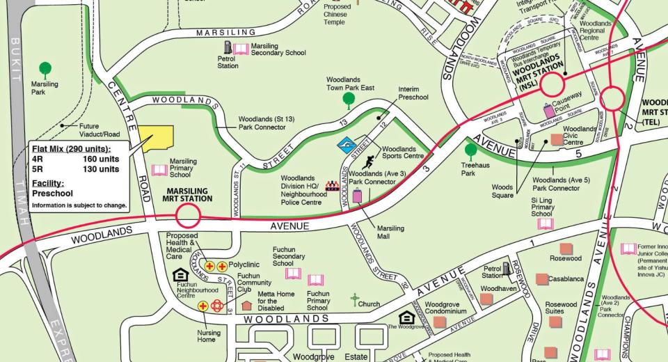 Woodlands HDB BTO Oct 2024 location, flats bounded by Woodlands Centre Road and Woodlands Street 13. Source: HDB