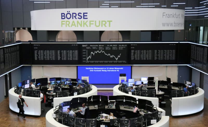 German share price index DAX graph is pictured at the stock exchange in Frankfurt