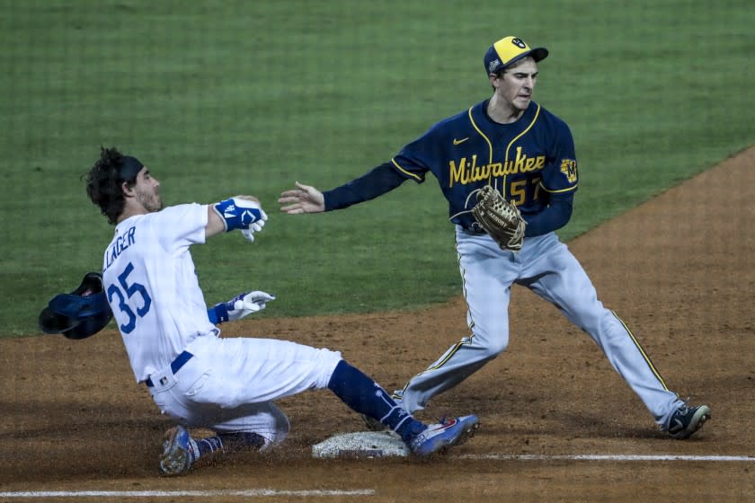 Los Angeles, CA, Wednesday, Sept. 30, 2020 - Milwaukee Brewers relief pitcher Eric Yardley.