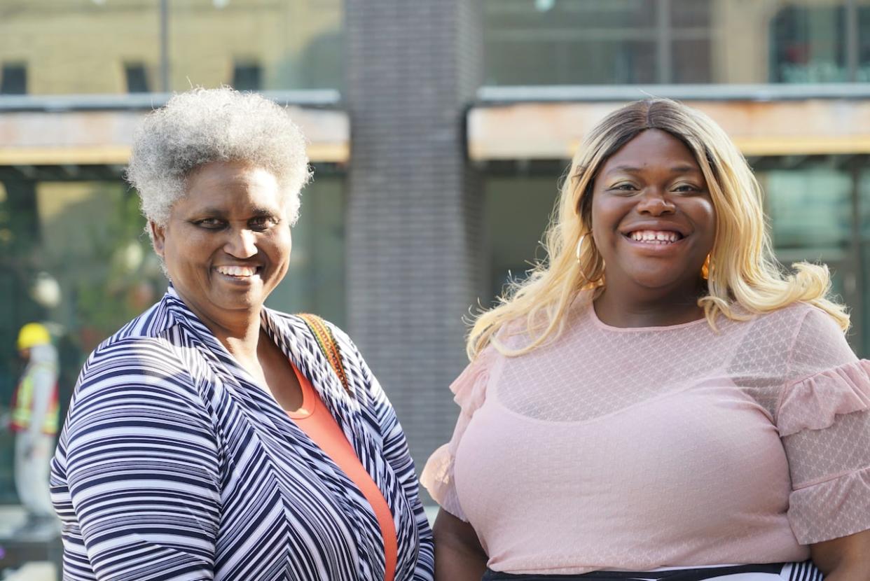 Marjory-Ann Knight (left) and Krysannae McLean are co-founders of Rhythm & Blues Cambridge. They are hosting Cambridge's inaugural Emancipation Day celebrations on Aug. 1, 2023. (Carmen Groleau - image credit)