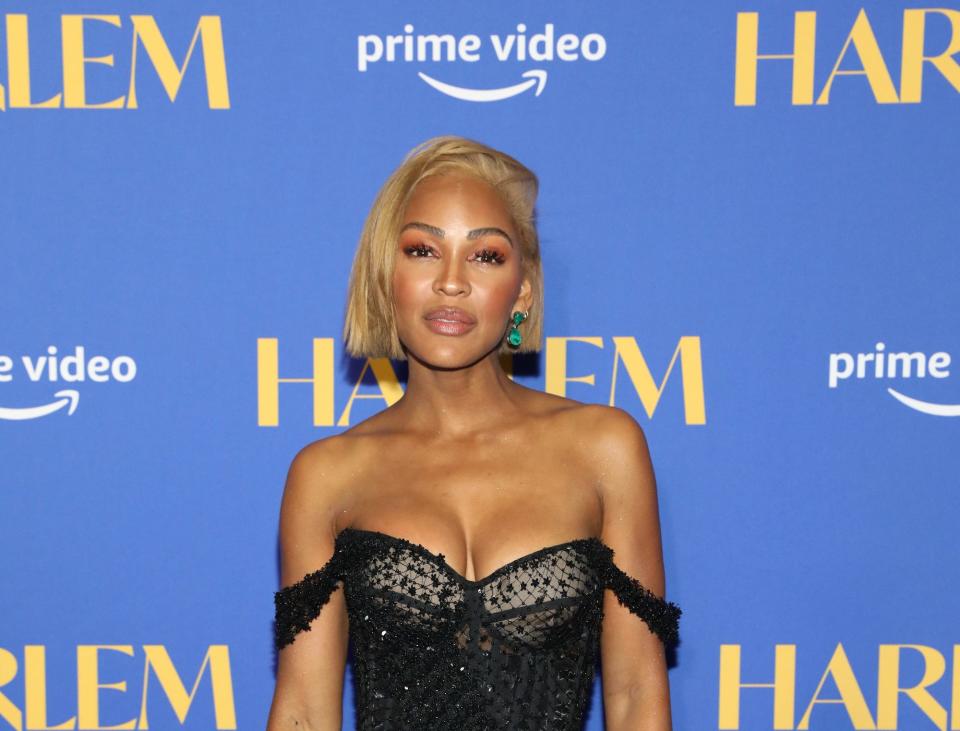 Meagan Good attends Prime Video's "Harlem" Premiere Screening and After Party at AMC Magic Johnson Theater on December 01, 2021 in New York City.