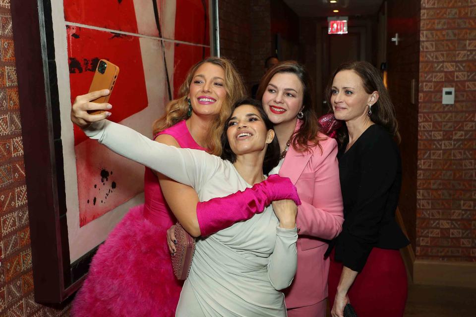 <p>Marion Curtis/StarPix for Warner Bros/Shutterstock</p> Blake Lively, Alexis Bledel Amber Tamblyn support America Ferrera at a recent 