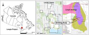 Location Maps of the Recent Drilling, Langis Project