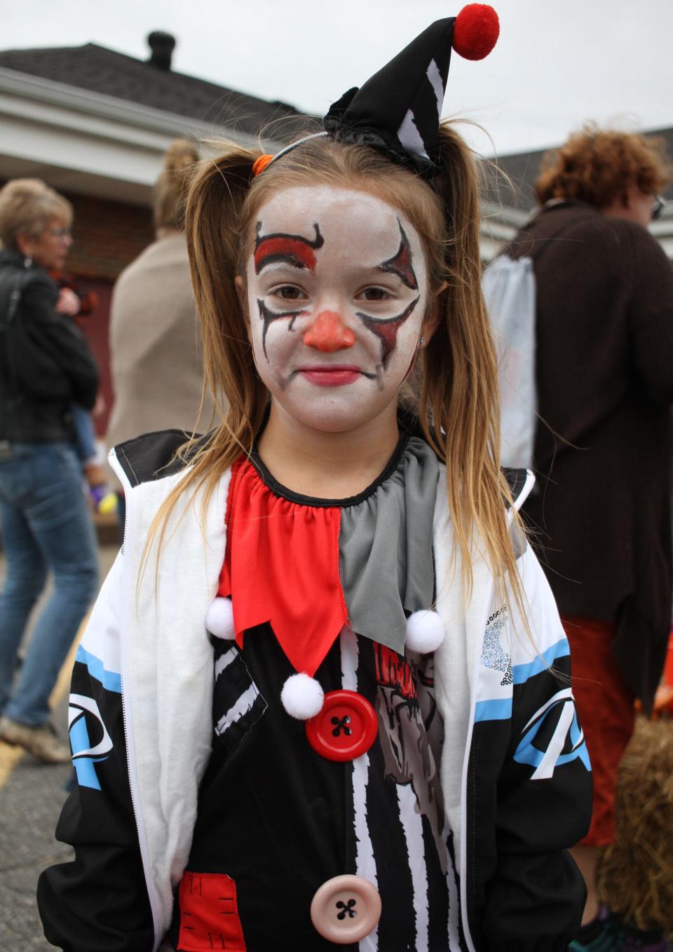 Lily Rivers came to the 2021 Portland fall festival dressed as a sad clown.