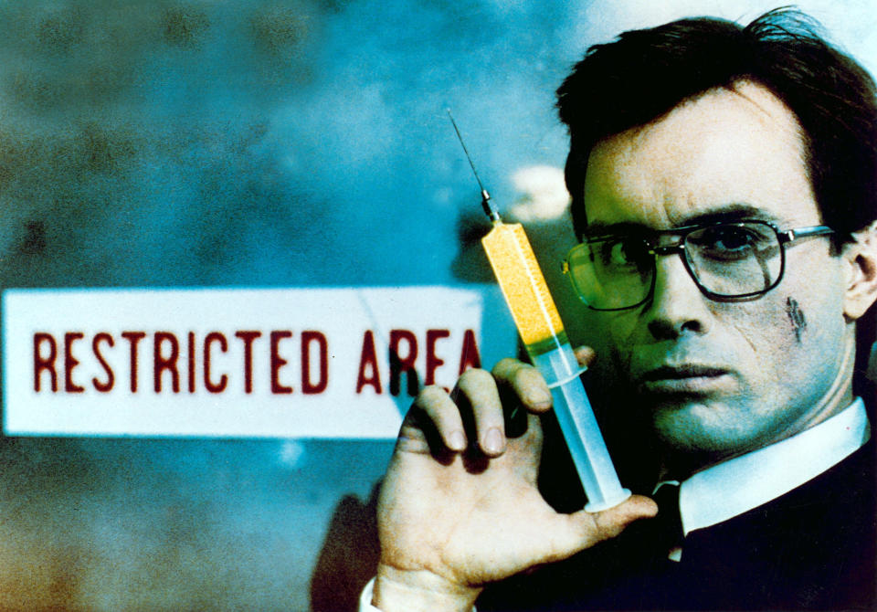 Herbert West (Jeffrey Combs) in "Re-Animator"