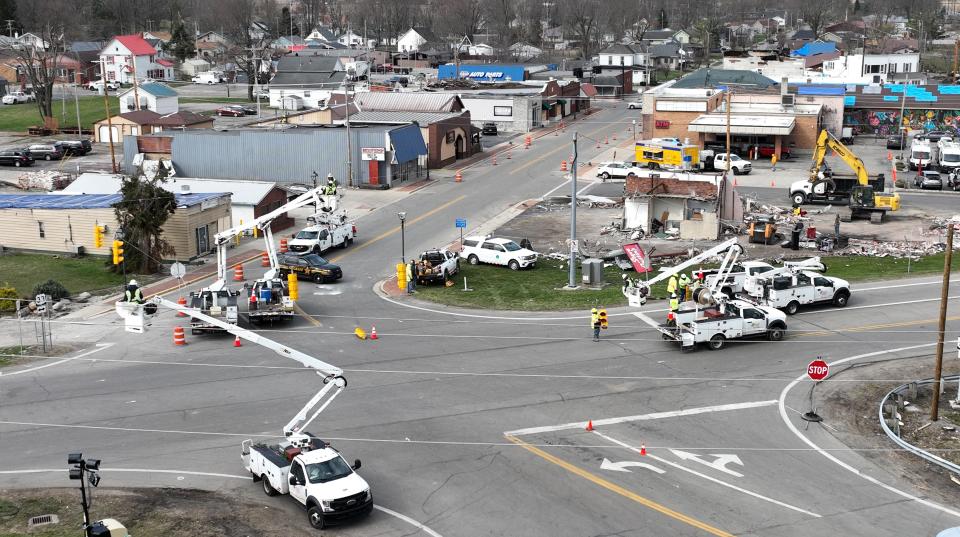 Clean up efforts are underway around Lakeview after a powerful tornado killed three people and injured dozens in the Indian Lake area. Eight tornadoes struck 11 Ohio counties on March 14. The most powerful was an EF3 in and around Lakeview and Orchard Island on the shores of Indian Lake in Logan County.