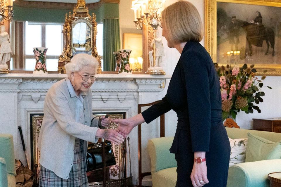 The final prime minister the late Queen invited to form a government was infamously Liz Truss whom she met at Balmoral just two days before her death (Getty)