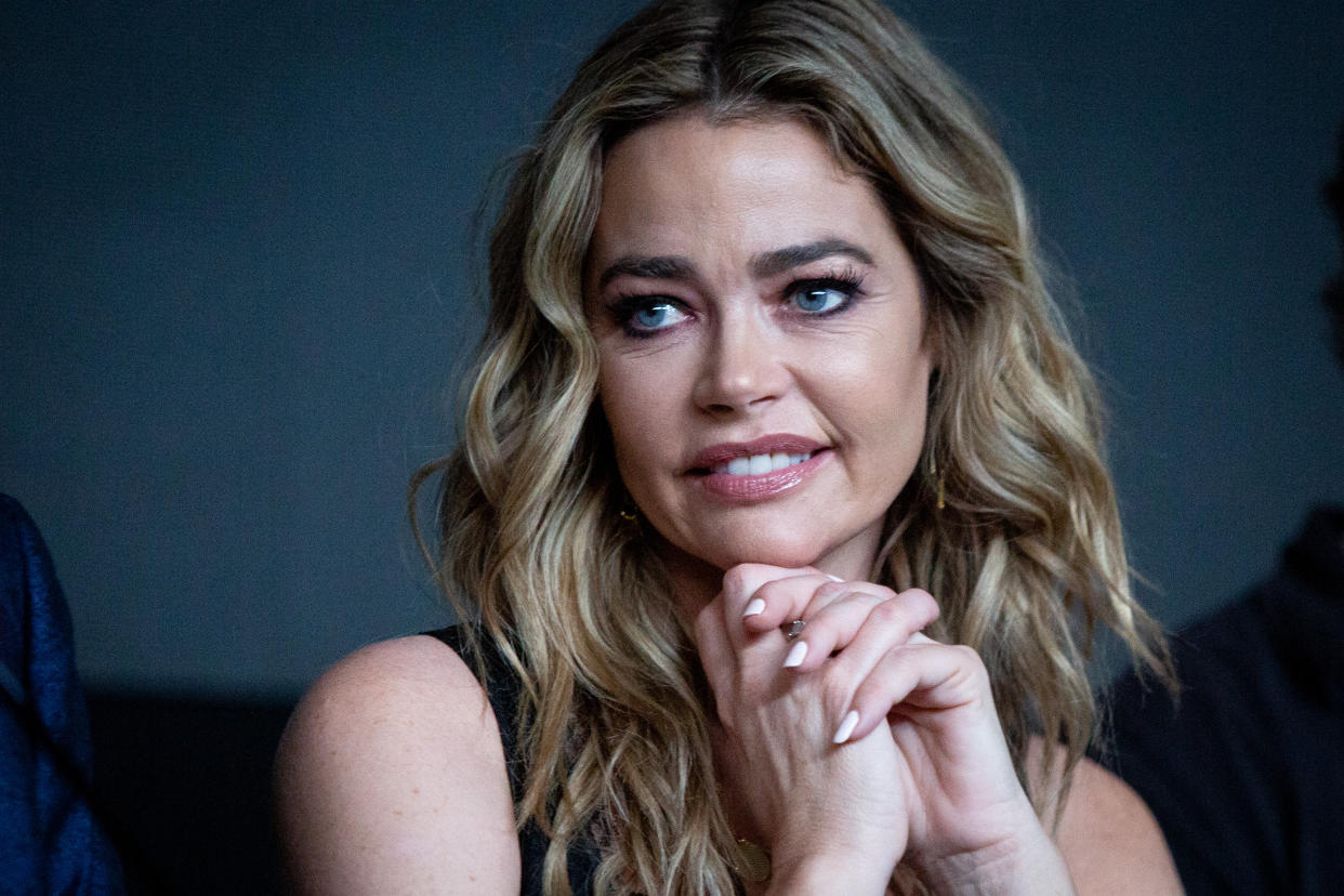 MADRID, SPAIN - JANUARY 08: US actress and model Denise Richards attends 'Resplandor y tinieblas' press conference at VP Plaza España Design Hotel on January 08, 2020 in Madrid, Spain. (Photo by Pablo Cuadra/Getty Images)