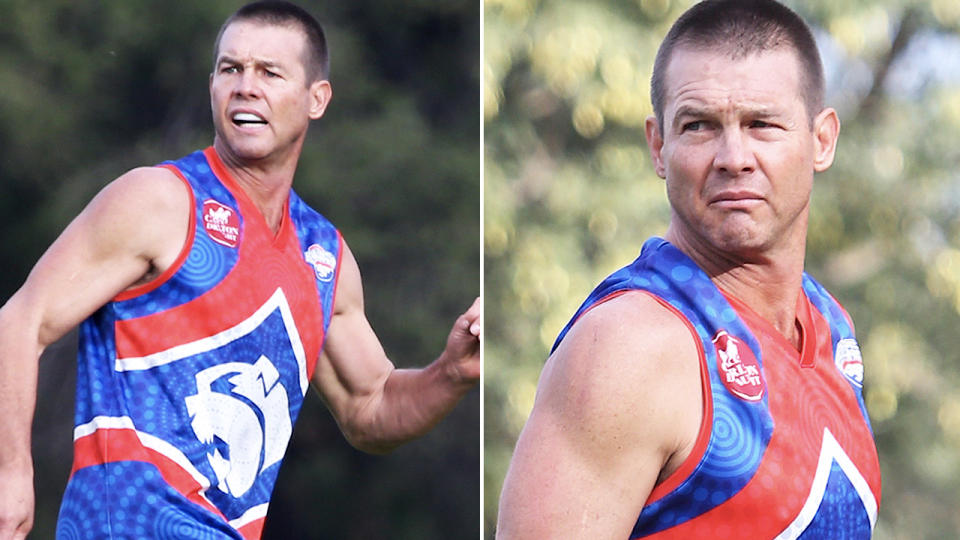 Ben Cousins, pictured here in action for the Queens Park Bulldogs in the Perth Metro Football League.