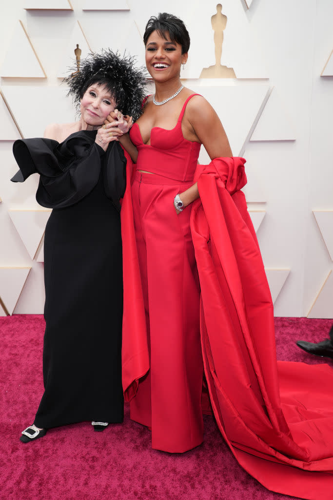 (L-R) Rita Moreno and Ariana DeBose attend the 94th Annual Academy Awards at Hollywood and Highland on March 27, 2022 in Hollywood, California. (Photo by Kevin Mazur/WireImage)<span class="copyright">WireImage,—2022 Kevin Mazur</span>