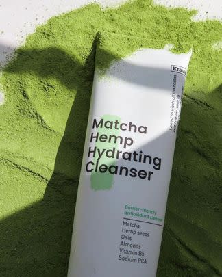 A Krave Beauty matcha hemp cleanser