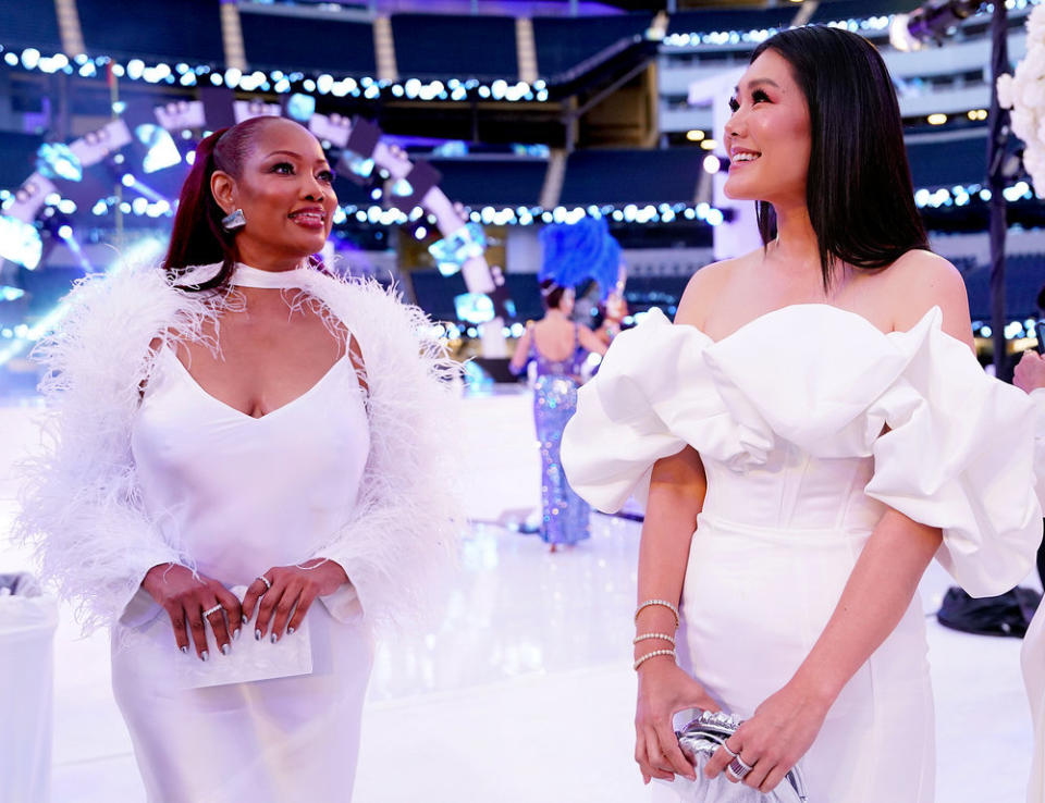 Garcelle Beauvais and Crystal Kung Minkoff of “The Real Housewives of Beverly Hills.” (Photo by Nicole Weingart/Bravo)