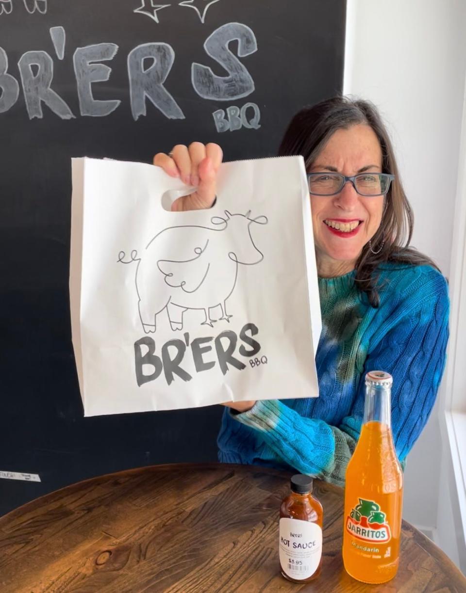Enjoying my Br'ers lunch at Br'ers BBQ in Bedford Hills. Photographed April 8, 2024